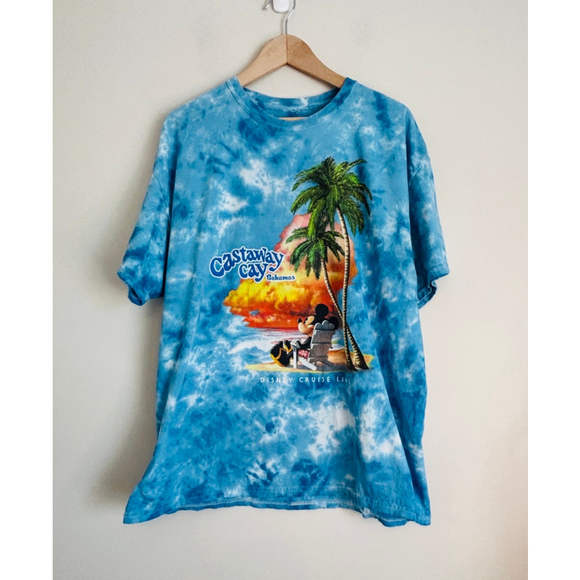 Disney Other - Disney Cruise Line Mickey Mouse Castaway Cay Tie-Dye T-Shirt XL